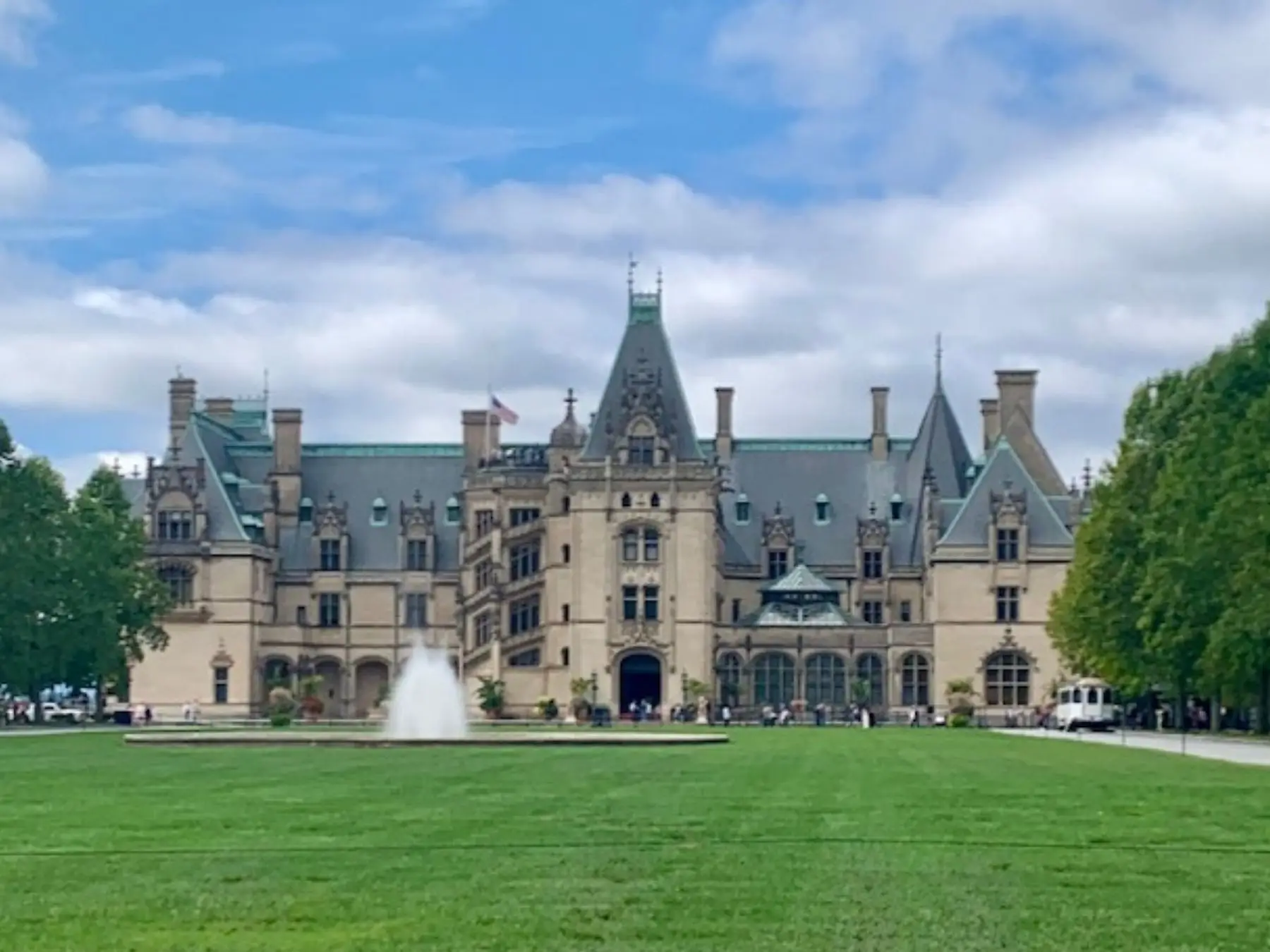 Front lawn of The Biltmore in Asheville, NC