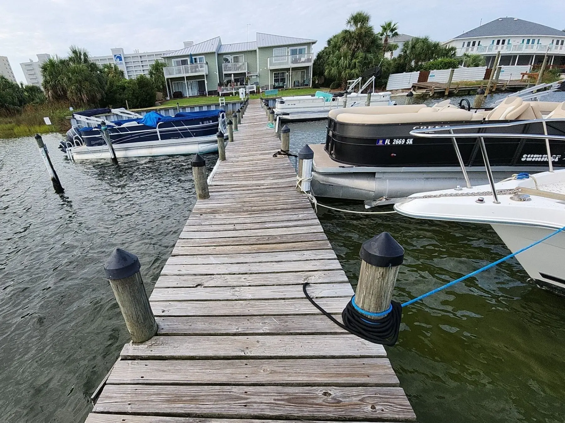Dock for boating community in Destin