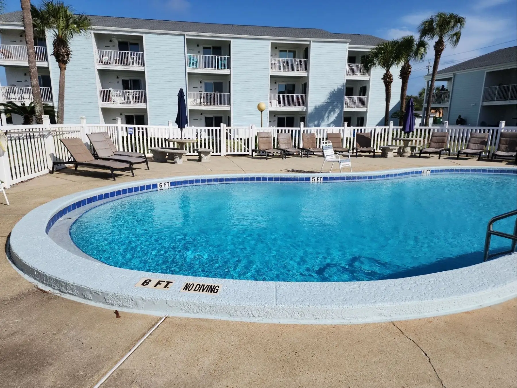 Pool area for condo association