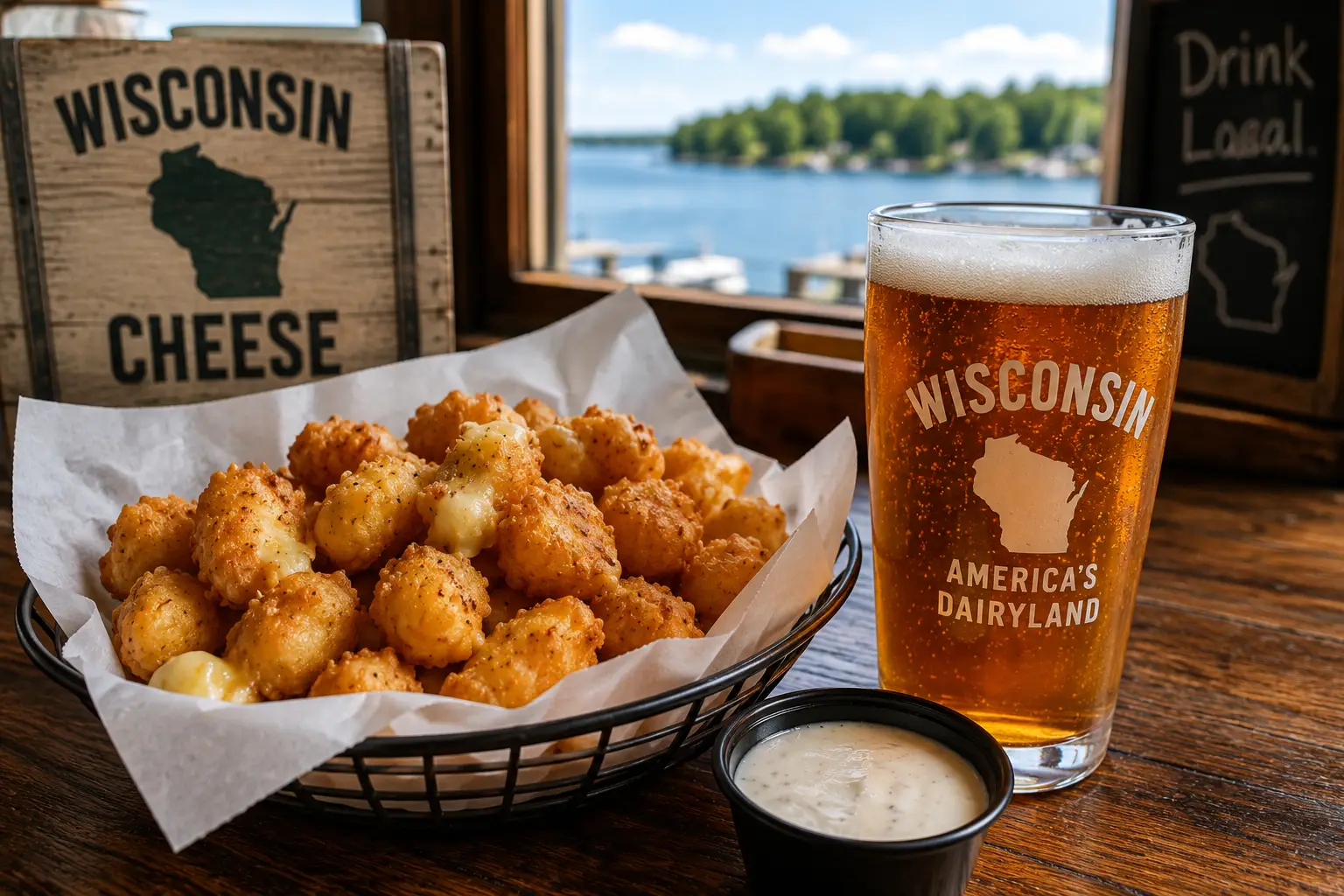 Cheese Curds and Beer from Wisconsin
