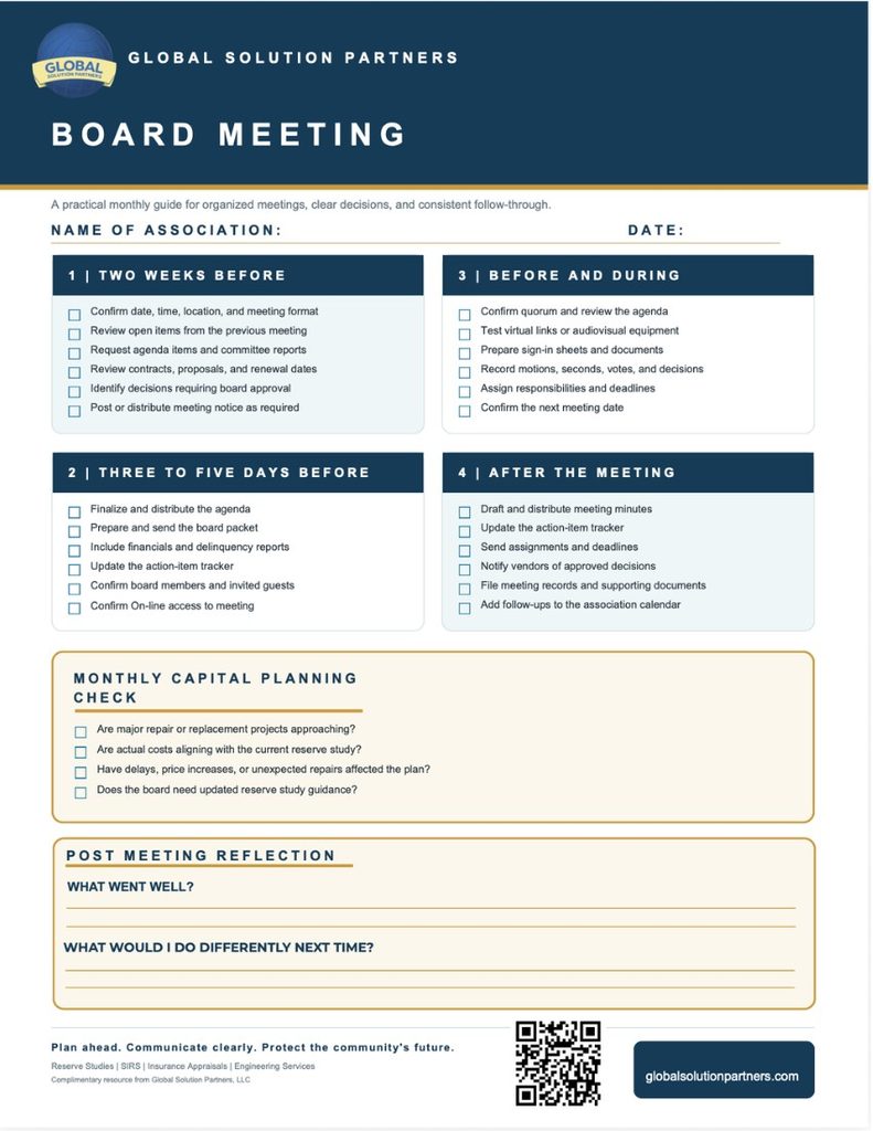 thumnail showing board meeting checklist